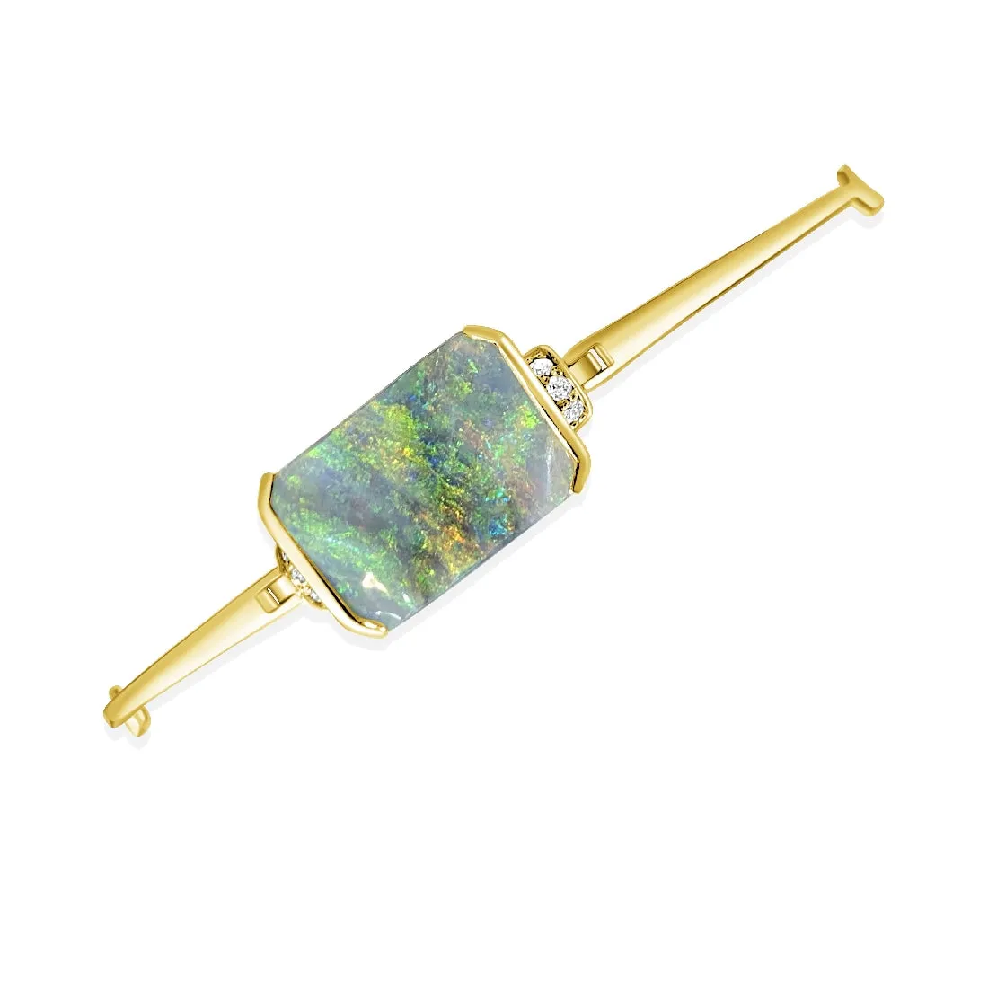 18kt Yellow Gold Black Opal cufflinks