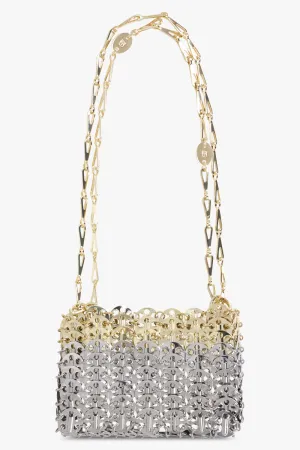 1970 NANO CHAIN STRAP DISC BAG | SILVER/LIGHT GOLD