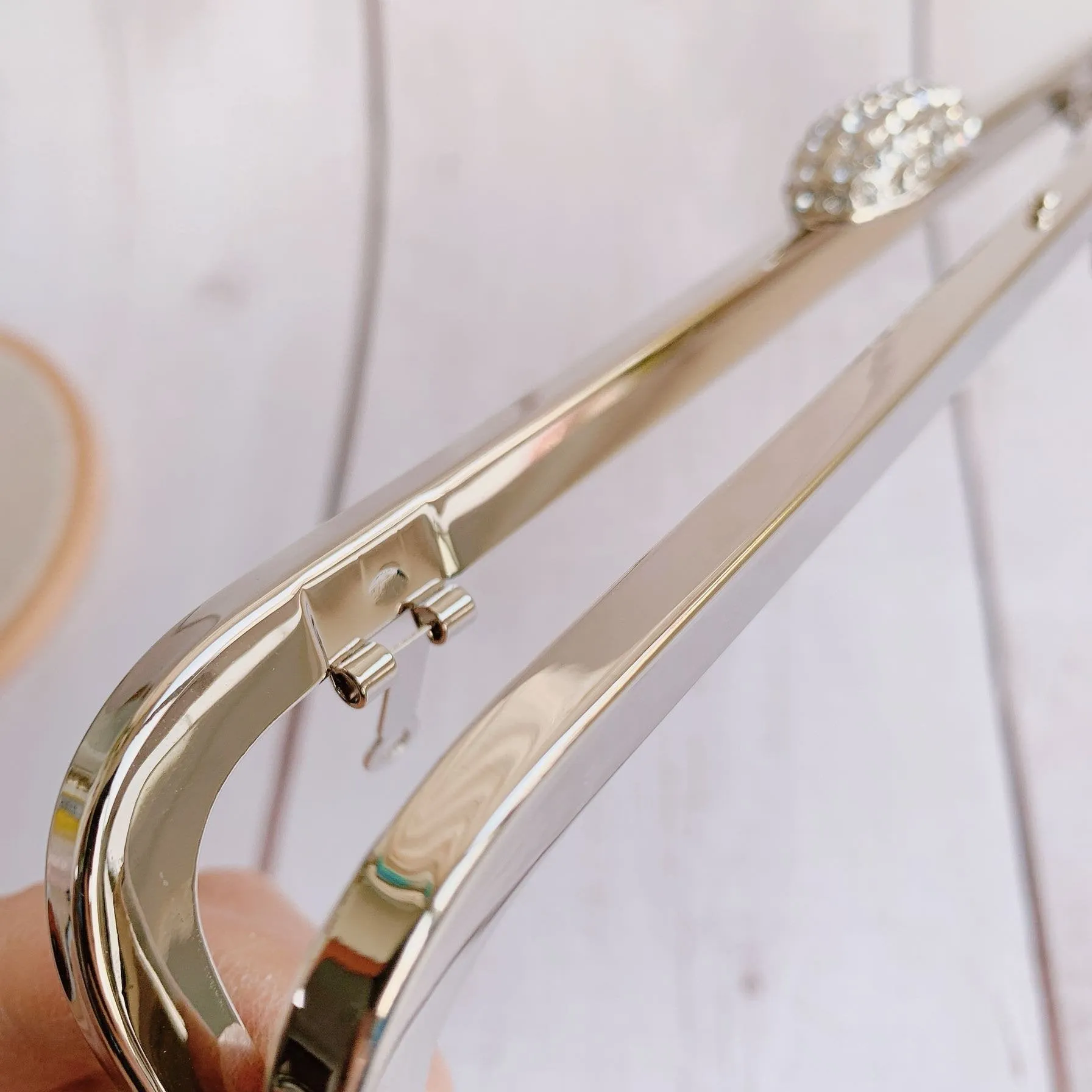22cm (8") Bronze Purse Frame With Large Kisslock Glue-In Style Closure Frame 22x5.8cm