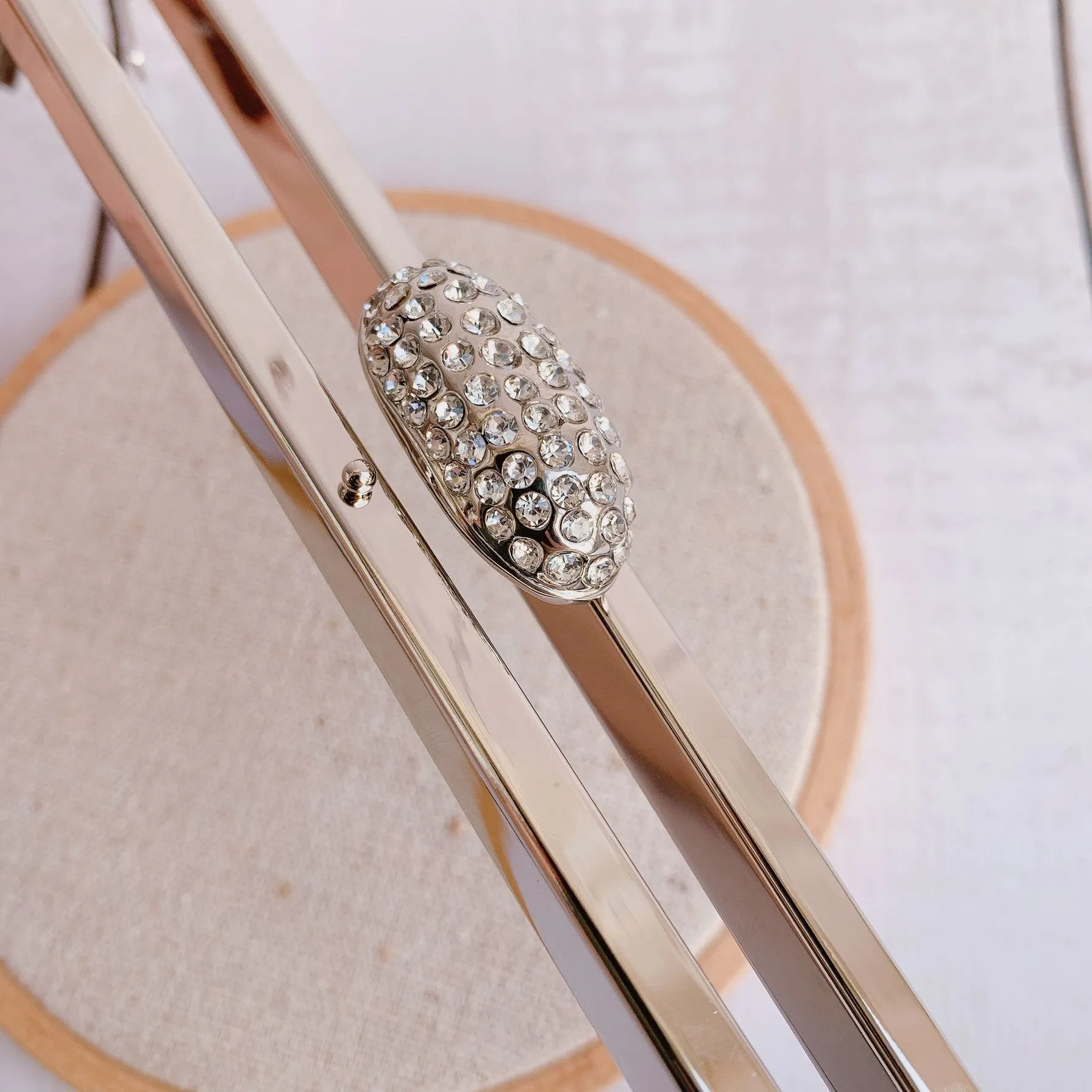 22cm (8") Bronze Purse Frame With Large Kisslock Glue-In Style Closure Frame 22x5.8cm