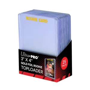 3" x 4" Clear "Rookie Gold" Toploaders (25ct) for Standard Size Cards