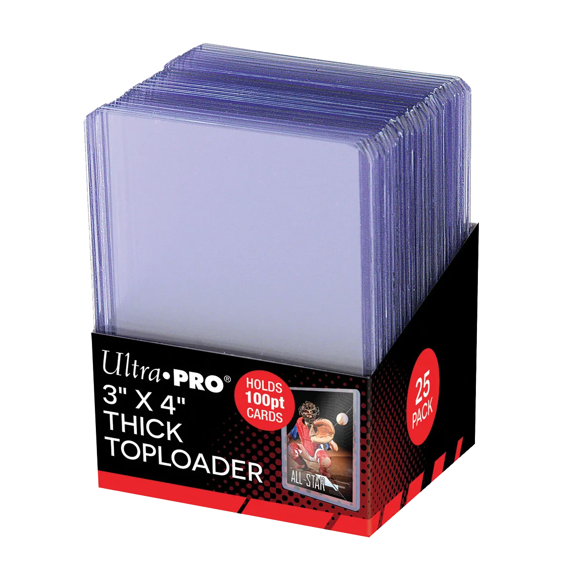 3" x 4" Clear Thick 100PT Toploaders (25ct)