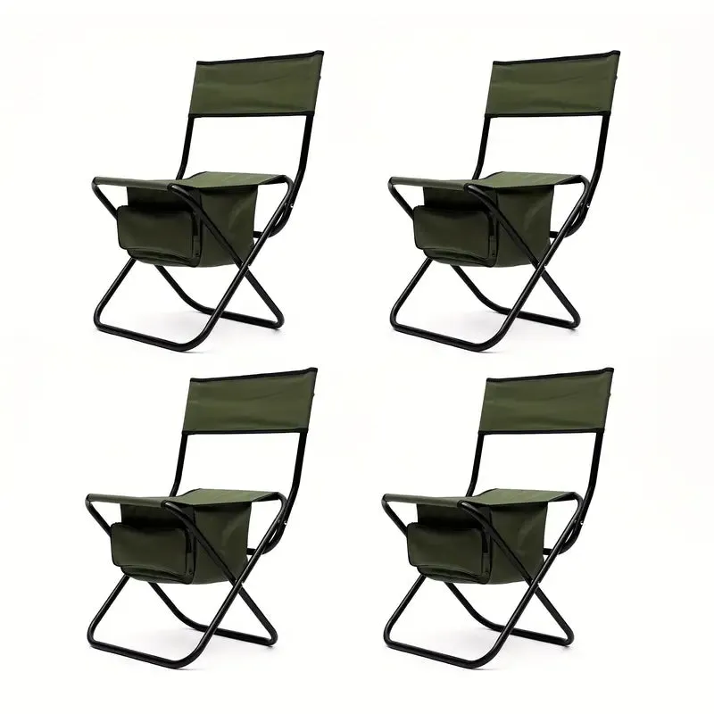 4-Piece: Folding Outdoor Chair with Storage Bag
