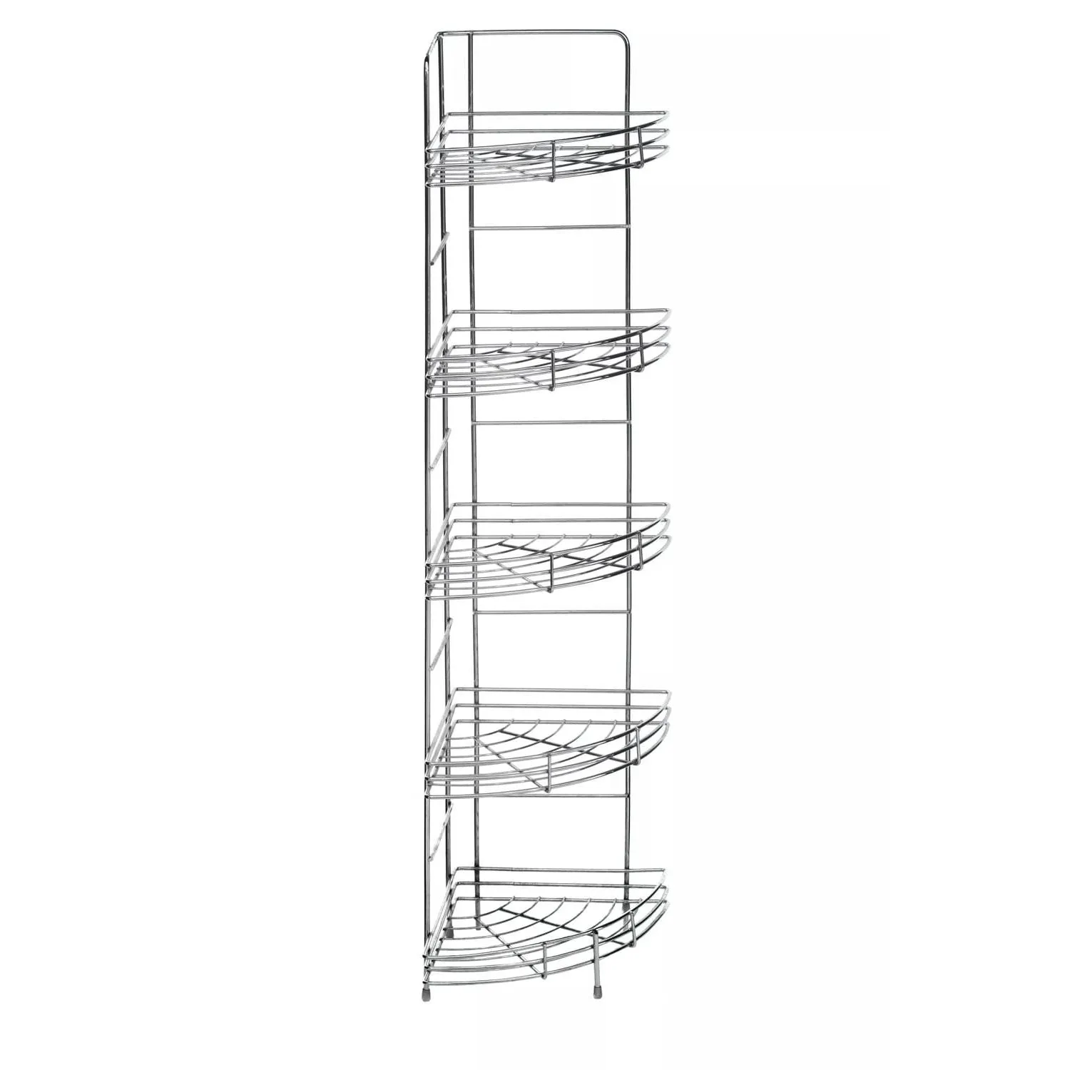 5 Tier Chrome Bathroom Corner Storage Rack