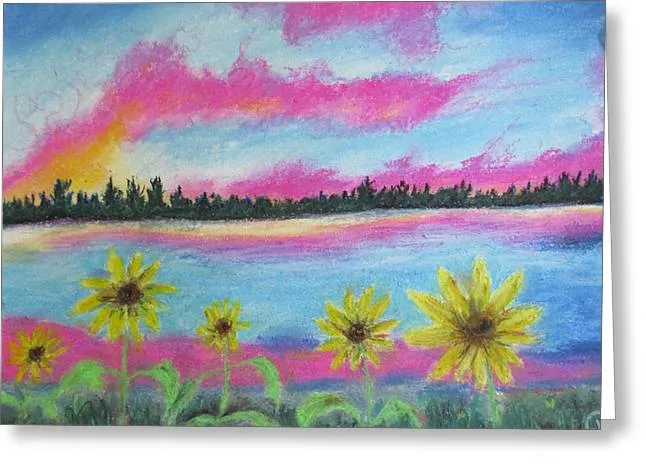 A Flower Fantasy - Greeting Card