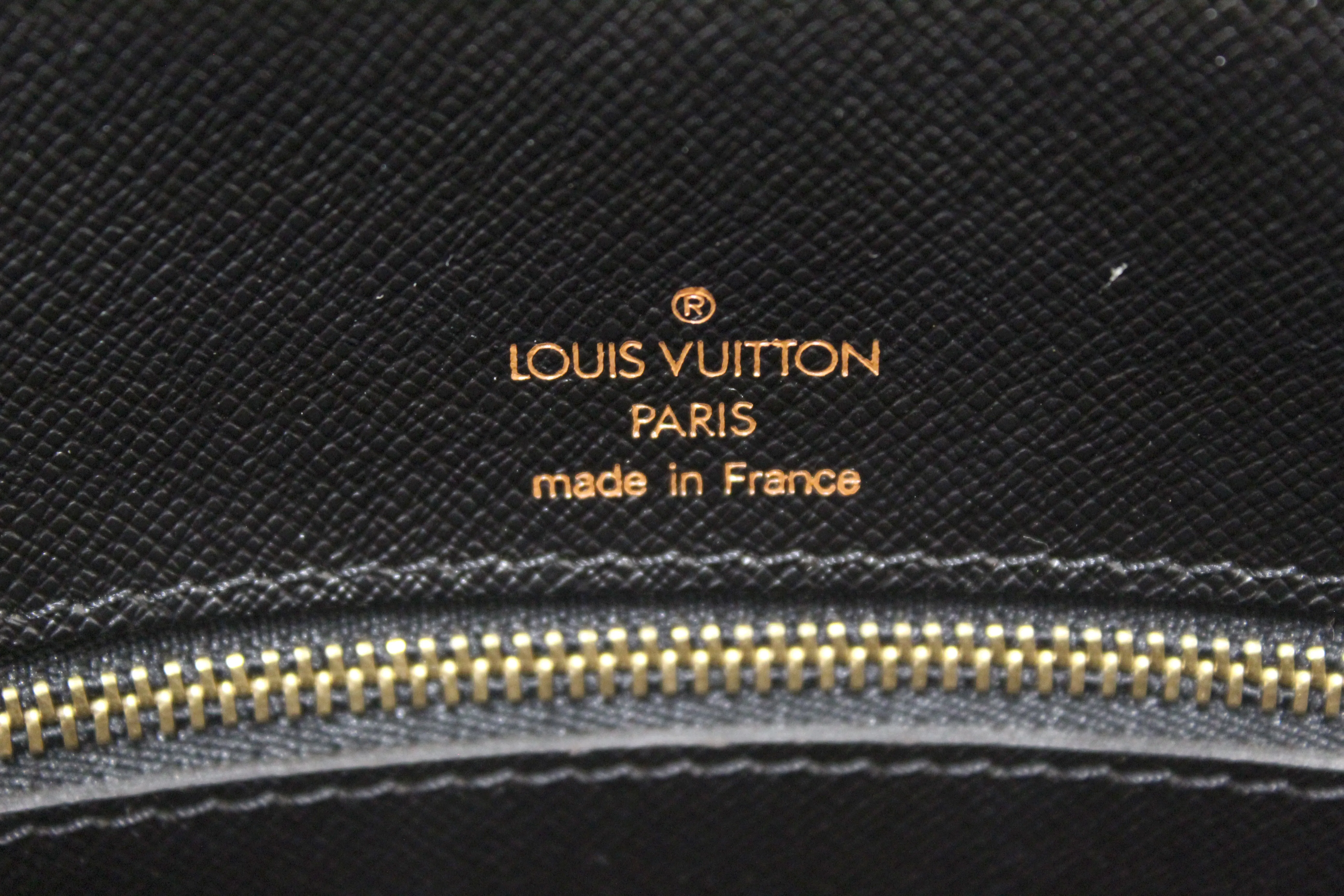 Authentic Louis Vuitton Black Epi Leather Porte-Documents Voyage Briefcase Business Bag