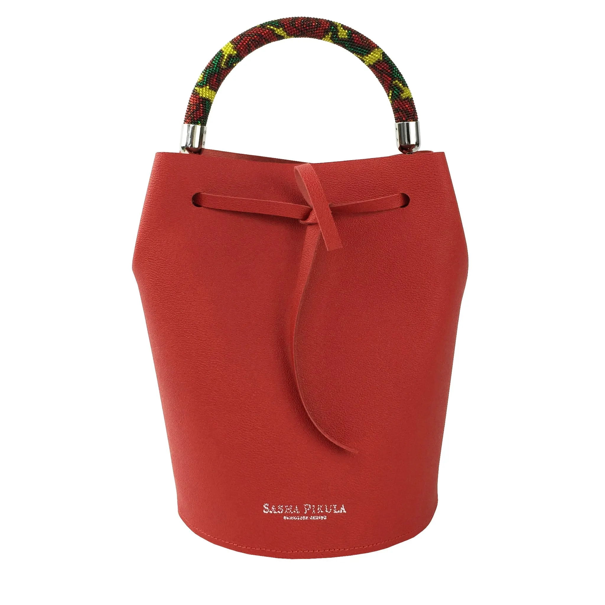 BARREL MINI SAFFIANO RED