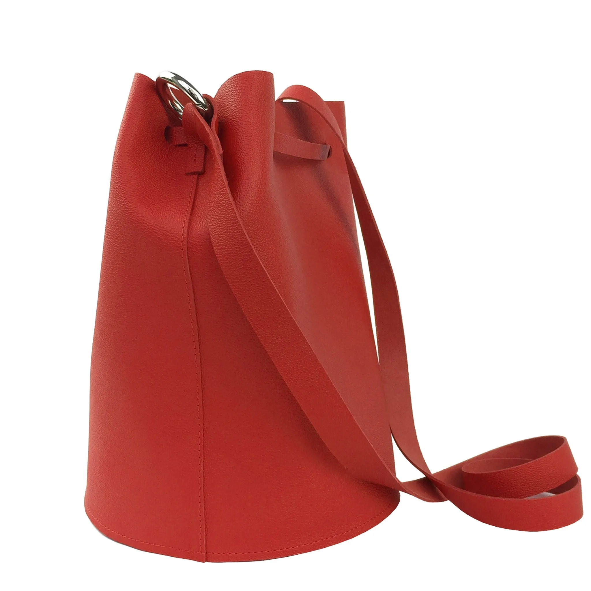 BARREL MINI SAFFIANO RED
