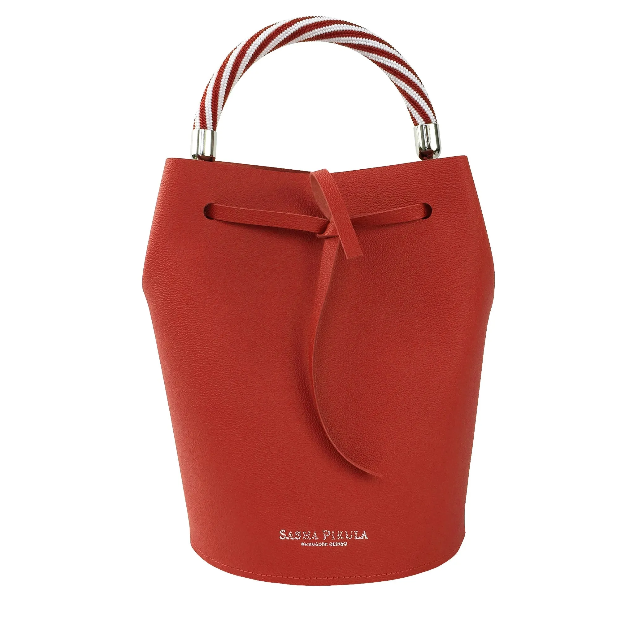 BARREL MINI SAFFIANO RED