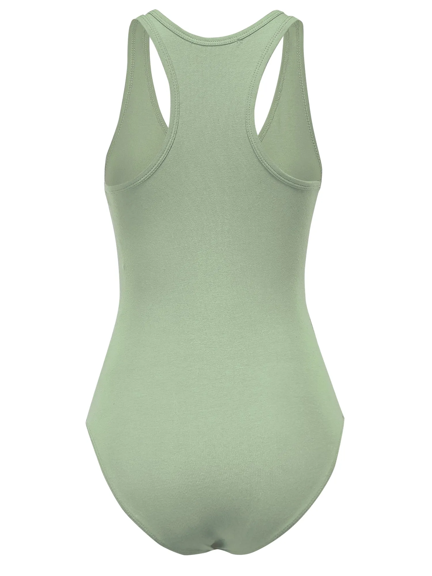 Basic Solid Sleeveless V-neck Stretchy Bodysuit Top ( FWT1011 ) - NEW COLORS !