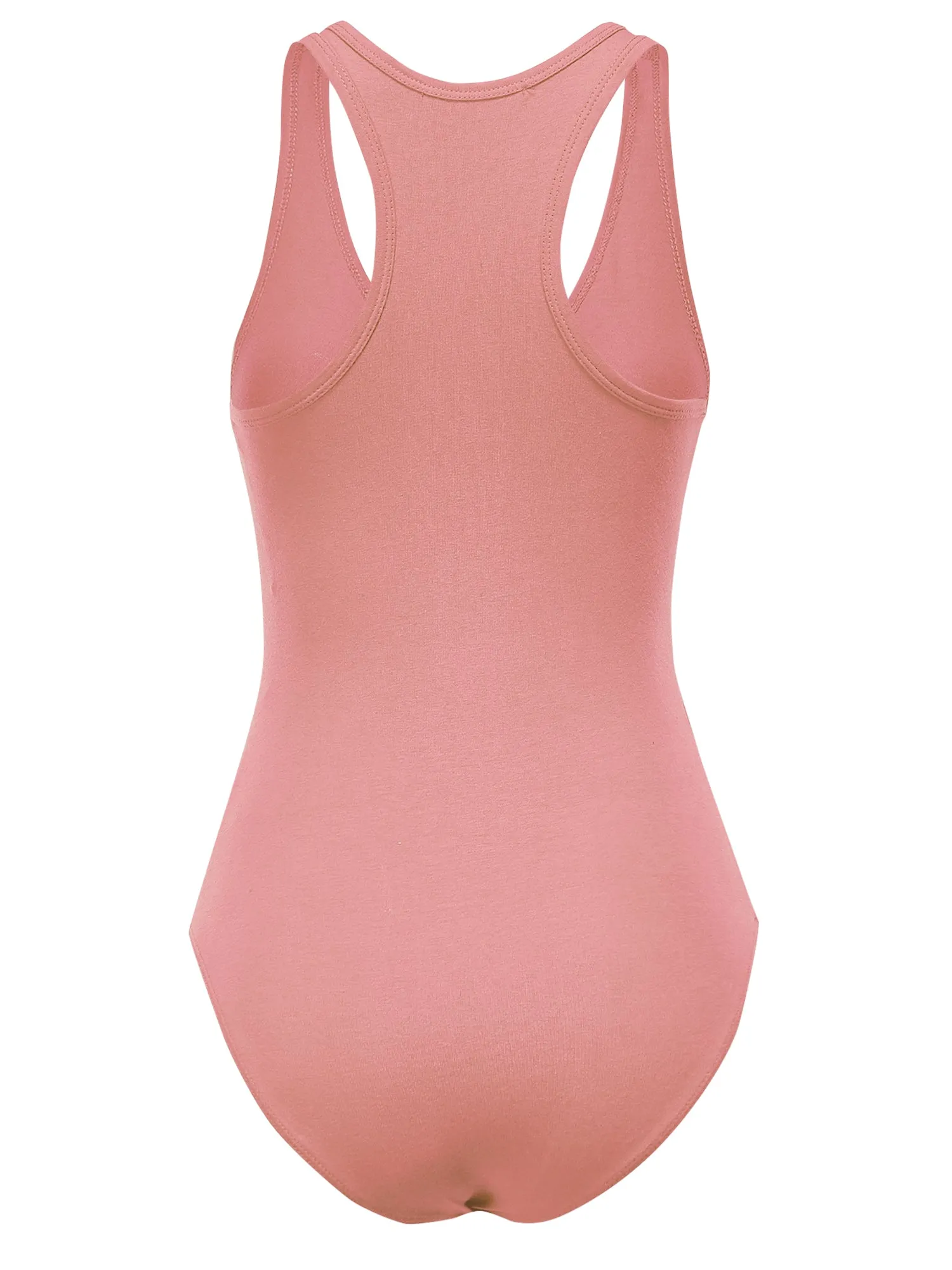 Basic Solid Sleeveless V-neck Stretchy Bodysuit Top ( FWT1011 ) - NEW COLORS !