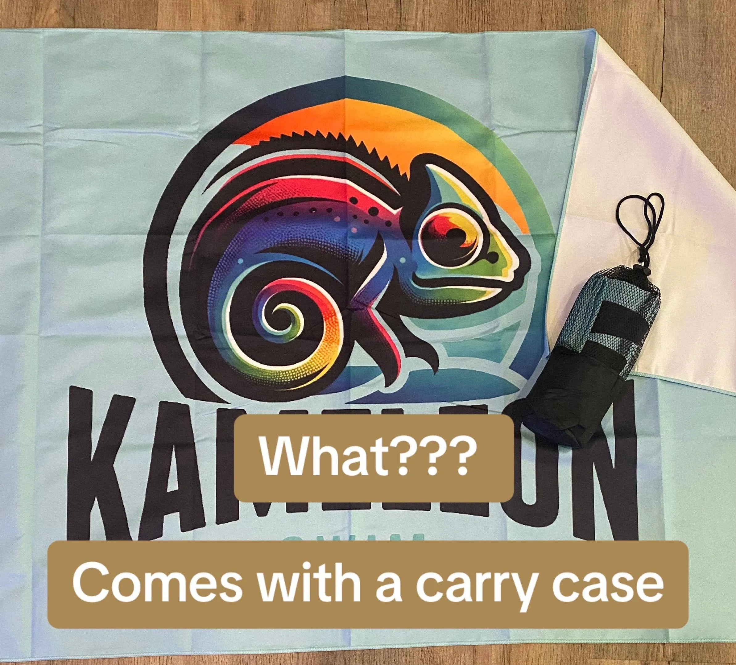 Beach Towel and Tie Carry Pouch Non-color changing