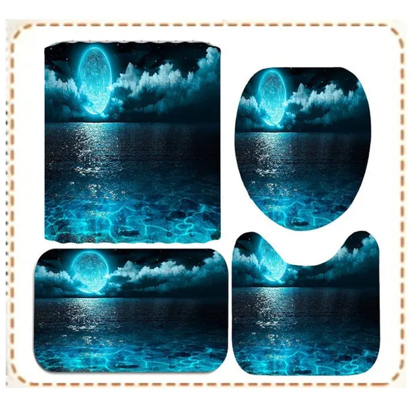 Blue Moon Shower Curtain Set