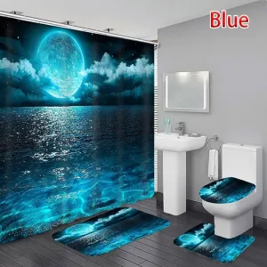 Blue Moon Shower Curtain Set