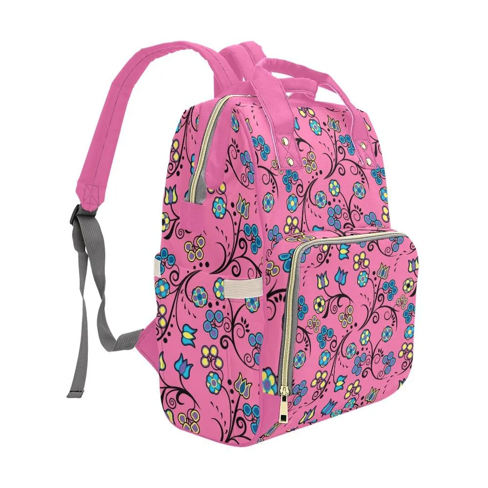 Blue Trio Bubblegum Multi-Function Diaper Backpack/Diaper Bag