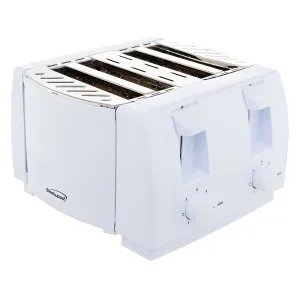 Brentwood TS-265 Cool Touch 4 Slice Toaster, White