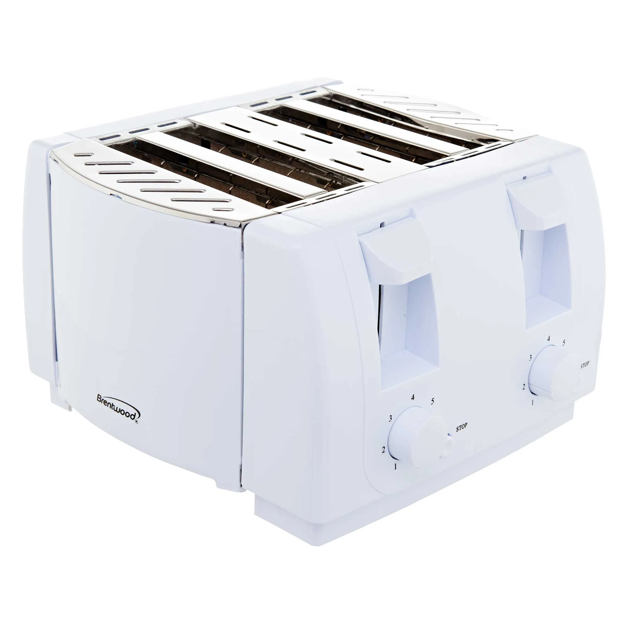 Brentwood TS-265 Cool Touch 4 Slice Toaster, White