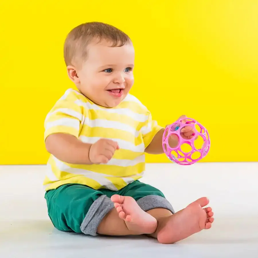 Bright Starts Oball Rattle Easy-Grasp Toy (Pink)