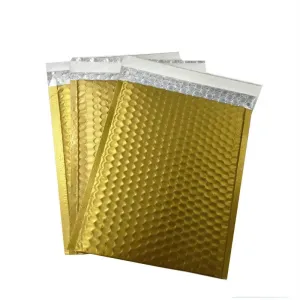 Bubble Pouch Mailer Bags Self-Seal Padded Envelope Metallic Gold