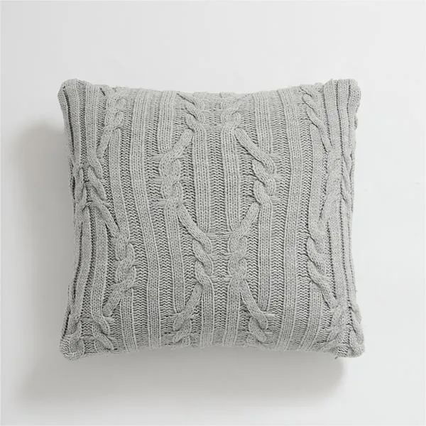 Cable Knitted Throw Pillow Cover Set
