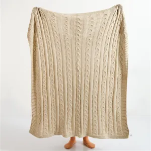 Cable Knitted Throw Pillow Cover Set
