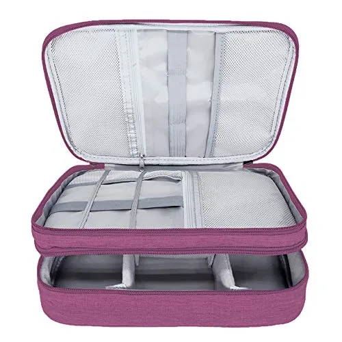 Cable organizer bag Waterproof cable bag Fixed plate bag Electronic bag Double layer