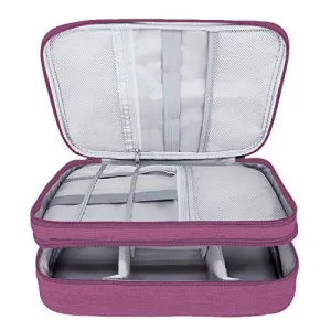 Cable organizer bag Waterproof cable bag Fixed plate bag Electronic bag Double layer