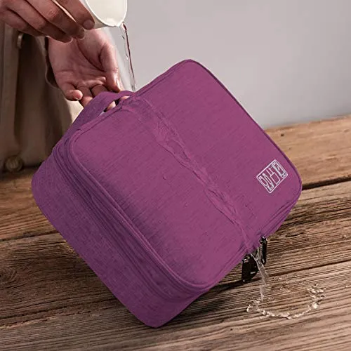 Cable organizer bag Waterproof cable bag Fixed plate bag Electronic bag Double layer