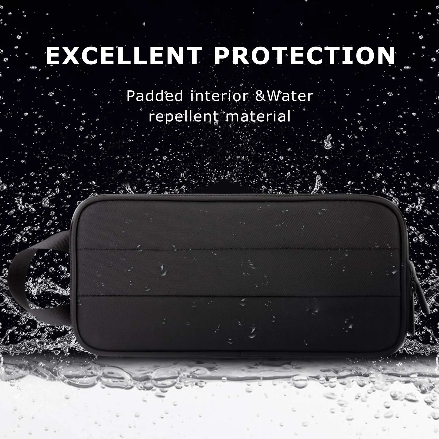 Cable organizer, multifunction cable bag, cable organizer with large capacity for PC charger, cable, adapter, power bank, SD cards