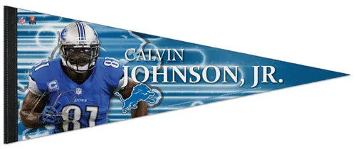 Calvin Johnson Jr. "Signature" Detroit Lions Premium Felt Collector's Pennant - Wincraft