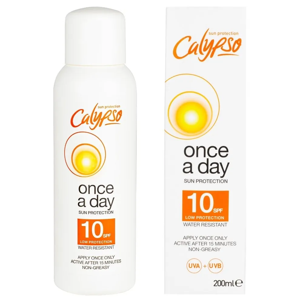 Calypso Once A Day Sun Protection Cream SPF10 200ml