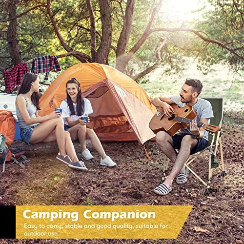 Camabel Portable Folding Camping Chair Hold Up 330lb Adult Outdoor Beach Chair Green Model No. ET348
