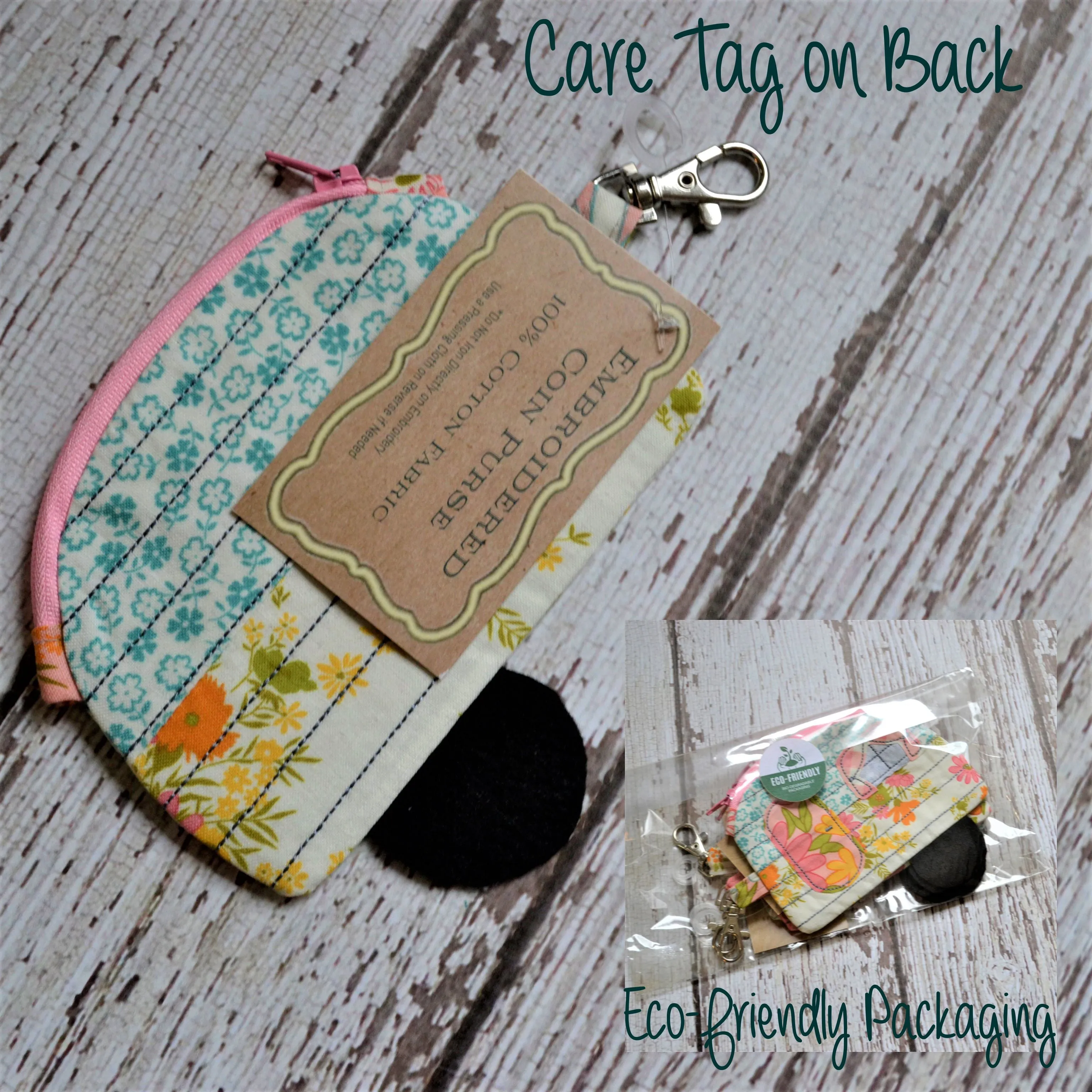 Camper Shaped Coin Purse -Re-Purposed Fabric - Group J - (3)