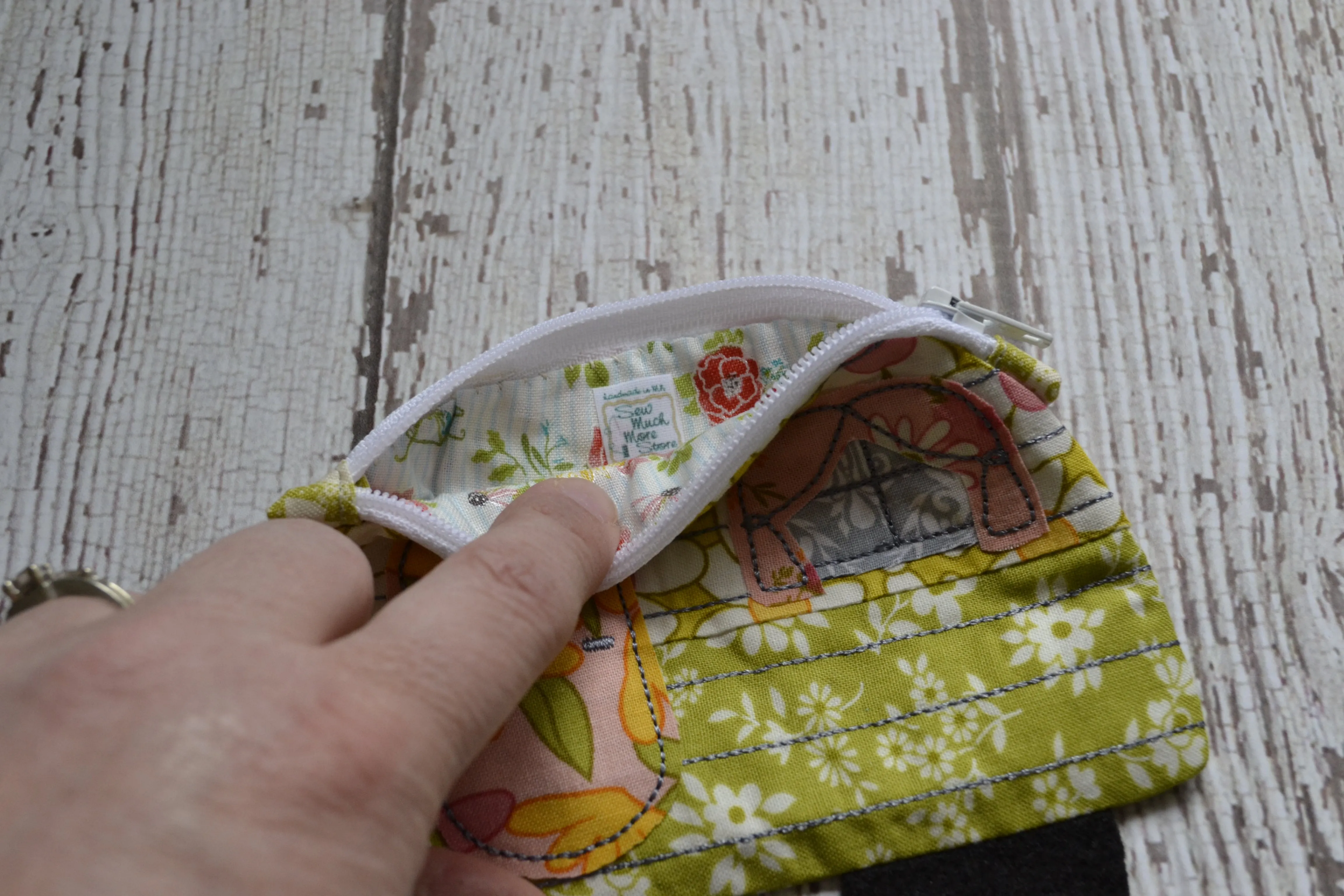Camper Shaped Coin Purse -Re-Purposed Fabric - Group K - (3)