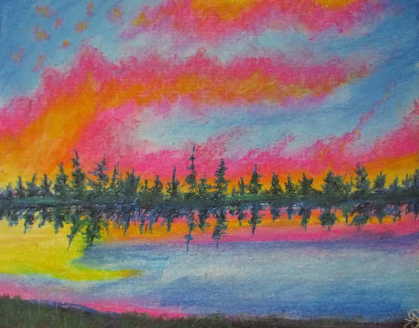 Candycane Sunset ~ Art Print