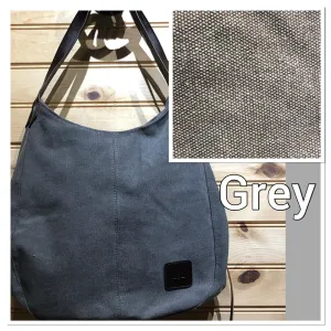 Canvas Hobo Purse - Grey