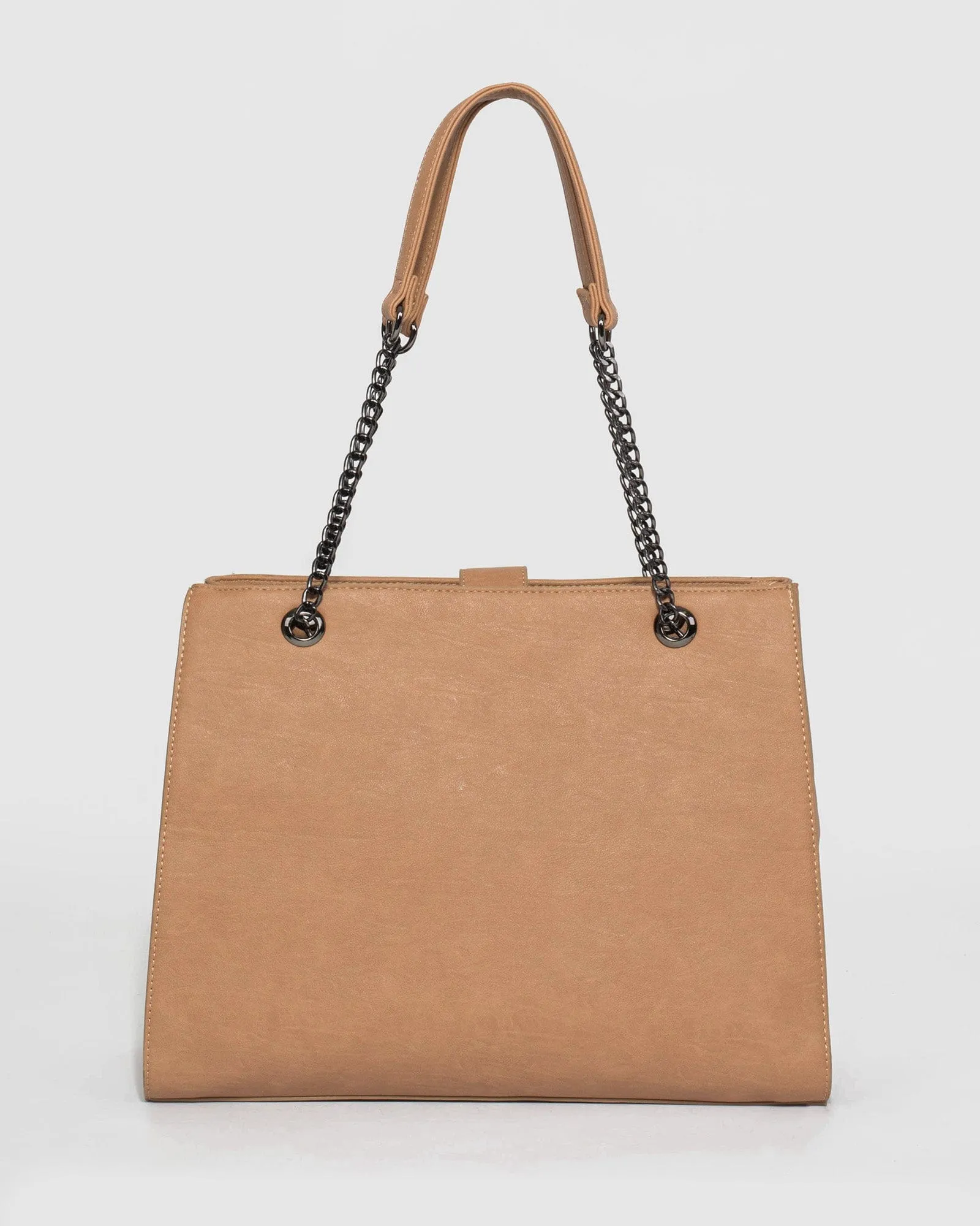 Caramel Megan Chain Tote Bag