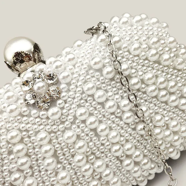 Celebrity Diamond Pearl High-End French Clutch Bag