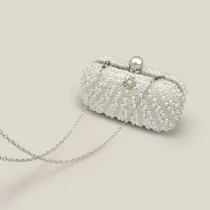 Celebrity Diamond Pearl High-End French Clutch Bag