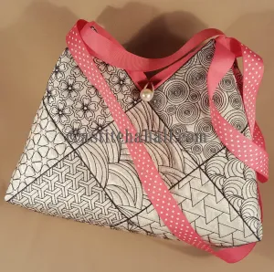 Cherry Blossom Sashiko Tote Bag and Quilt Blocks