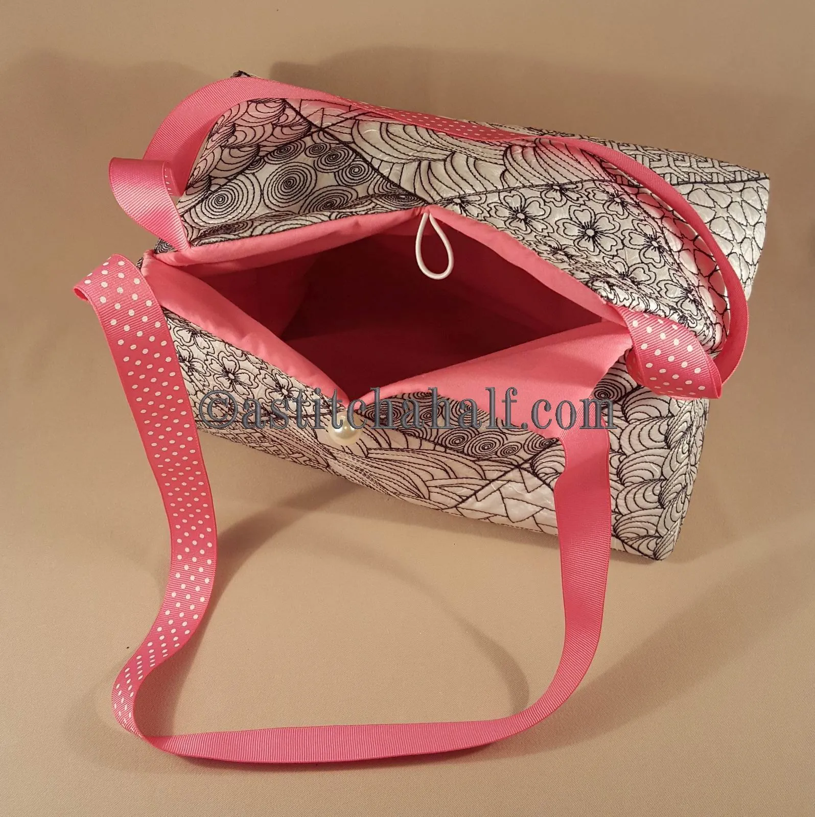 Cherry Blossom Sashiko Tote Bag and Quilt Blocks