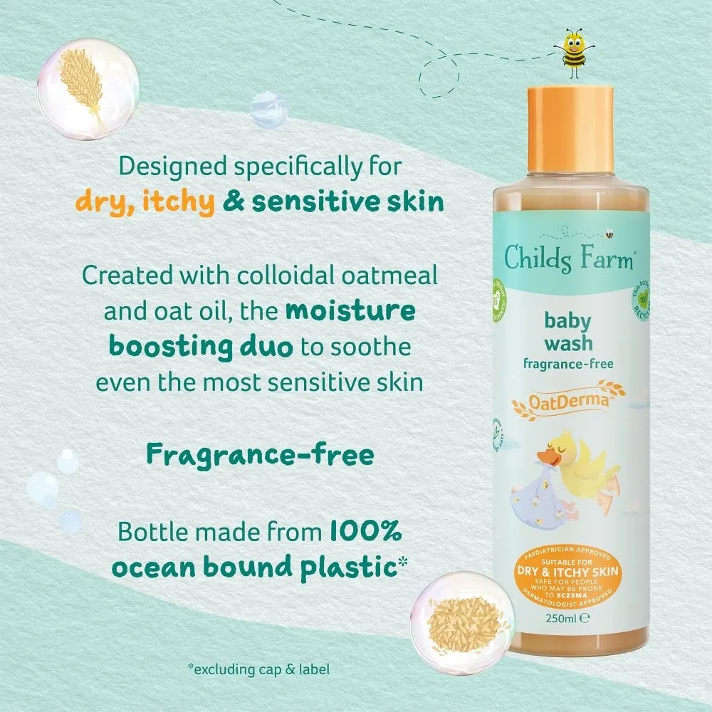 Childs Farm Fragrance Free Baby Oat Derma Wash 250ml
