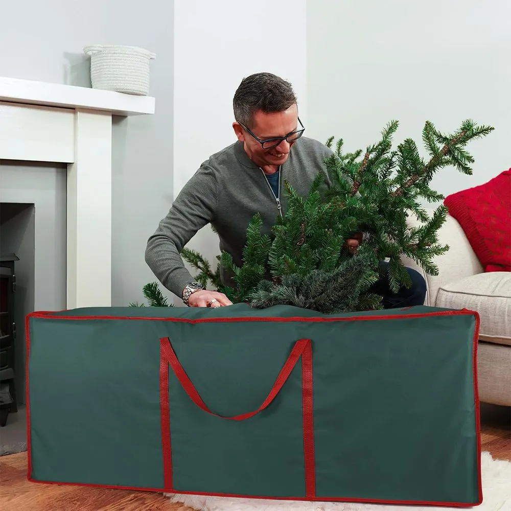 Christmas Xmas Tree Decoration Zip Up Jumbo Sack Fabric Storage Bag