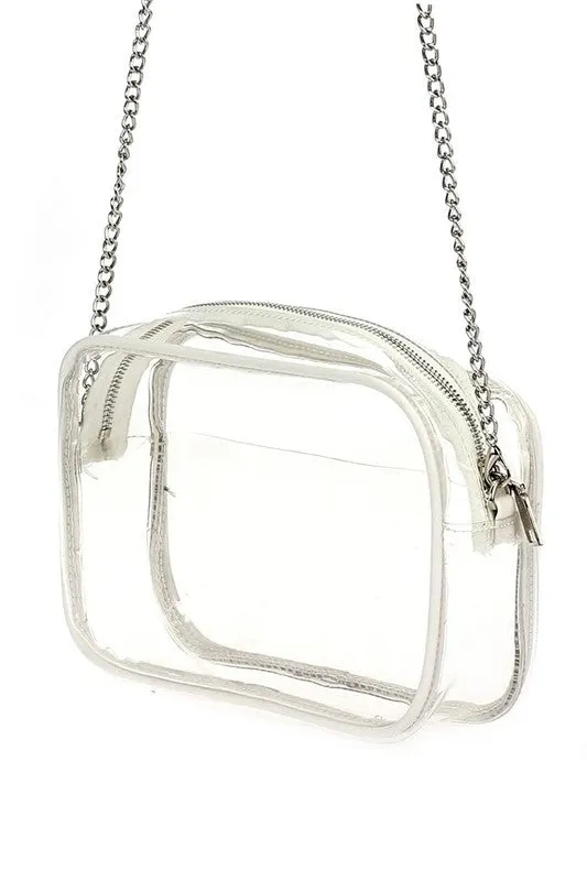 Clear Stadium Messenger Bag - White