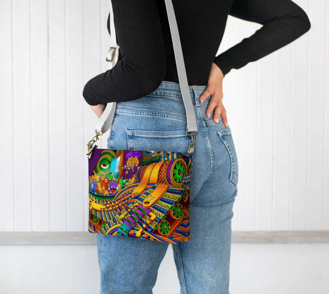 CONDUCTOR OF CONSCIOUSNESS VEGAN LEATHER CORSSBODY PURSE | SALVIA DROID