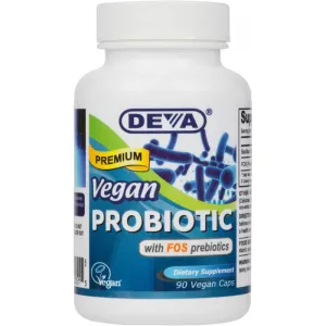 DEVA - Vegan Probiotic with FOS Prebiotics - 90 Vegan Caps