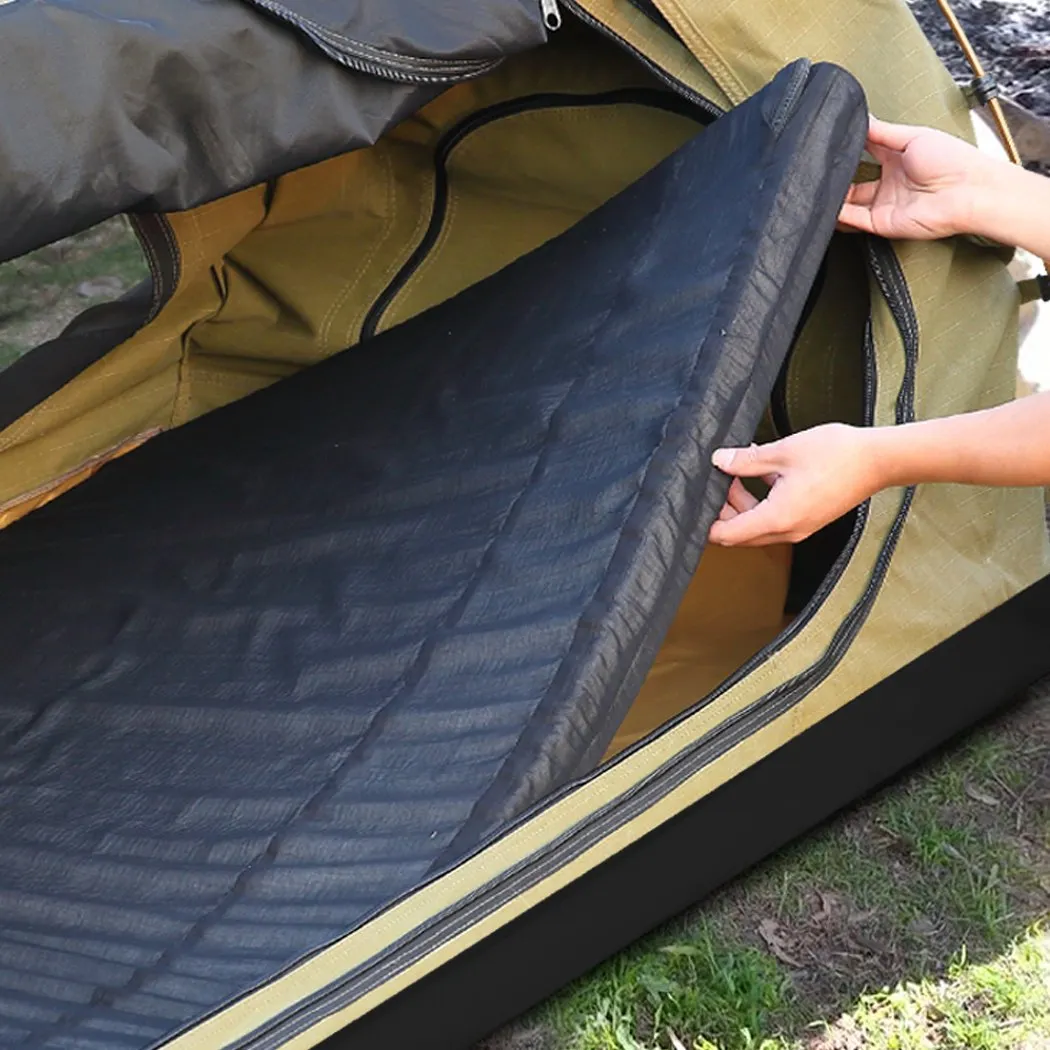 Double Swag Camping Swags Canvas Dome Tent Free Standing Grey