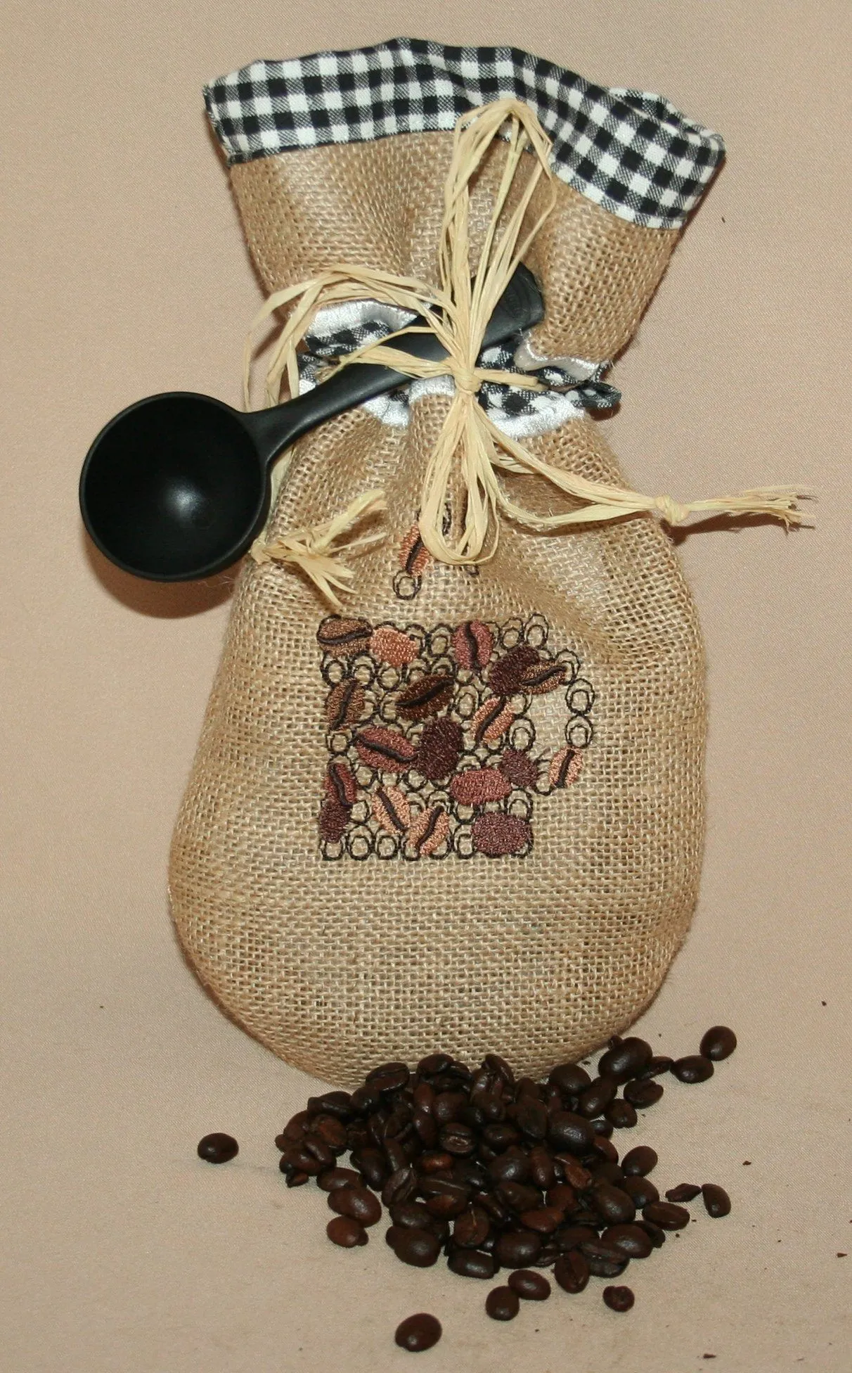Drawstring Coffee Bag with coffee aroma