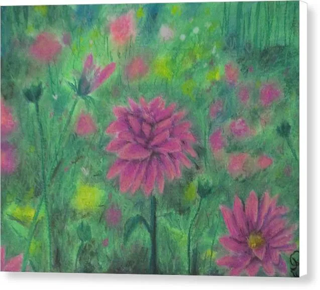 Dreaming of Dahlias ~ Canvas Print