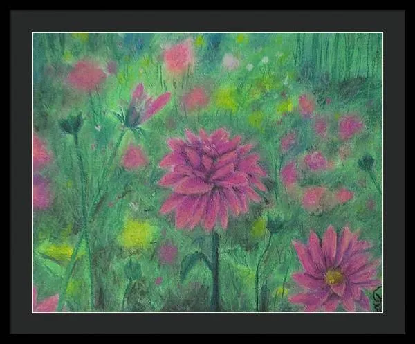 Dreaming of Dahlias ~ Framed Print